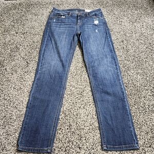 Cosmic Blue Love Women's ankle/ Skinny jeans Size 28,Destressed Darkwash C130LOP